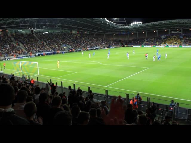 Перекличка Россия - Сербия. "Russia - Serbia" on match BATE - Partizan, Champions League 2015/2016