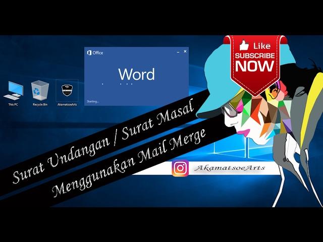 Cara Membuat Surat Undangan atau Surat Masal (Mail Merge) MS Excel Pada MS Office 2016 Mudah & Jelas