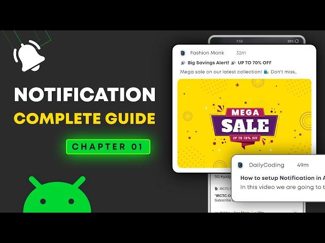 Android Notification API - Create Notification Channel and show Notifications | Android Studio