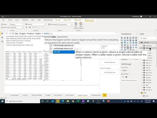 DAX Key Concepts Context Transition