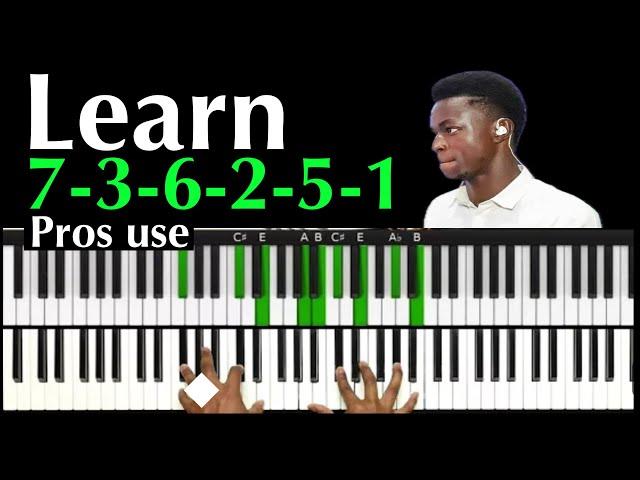 Learn 7-3-6-2-5-1 that pros use | Piano tutorial