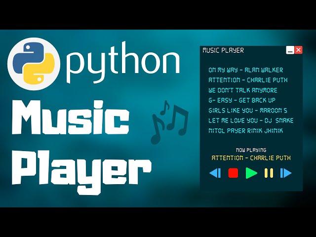 Make a Music Player With Python | Python Project