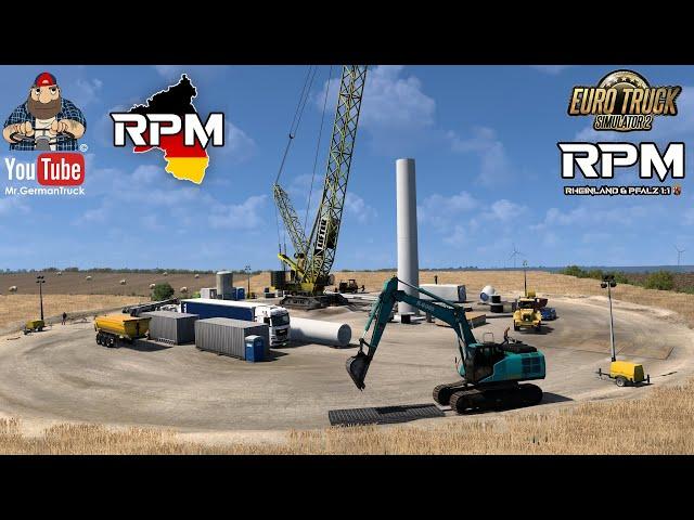 [ETS2 v1.53] RPM MAP 1:1 ab zur Windkraft Baustelle *First Look*