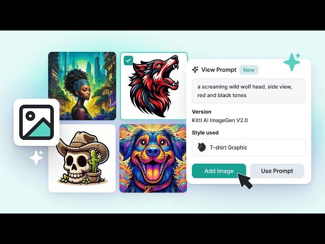 3 Amazing New Kittl AI Features  | Prompt History, AI Image Library, New Style Presets + Patterns
