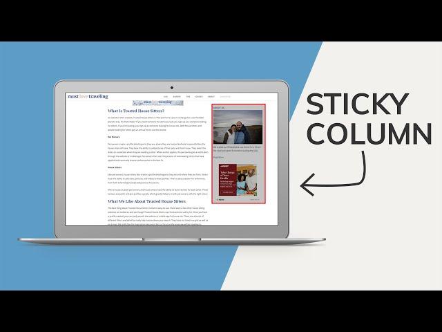 Sticky Column (sticky sidebar) - Elementor Tutorial