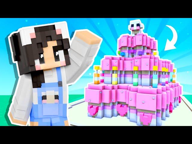 Building My BIRTHDAY Cake In Minecraft!