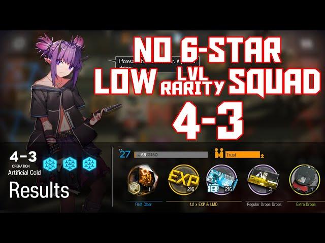 【明日方舟/Arknights】[4-3] - Low Lvl-Rarity Squad - Arknights Strategy