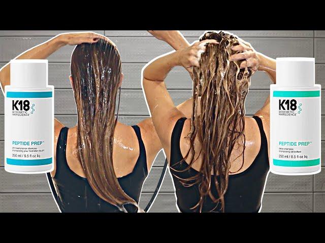 NEW K18 Shampoos! K18 Peptide Prep pH Maintenance Shampoo + K18 Peptide Prep Detox Shampoo Review