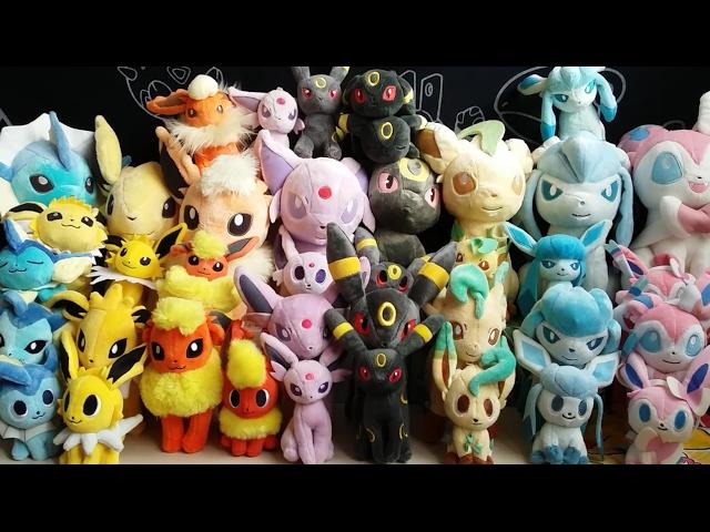 Pokémon Focus #5 Peluches Evolitions Aquali Voltali Pyroli Mentali Noctali Phyllali Givrali Nymphali