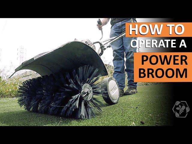 How to Operate a Power Broom / Power Sweeper.