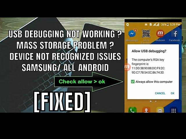 How To Fix USB Debugging Not Working || Mass Storage Problem || Device Not Recognized Issues Android