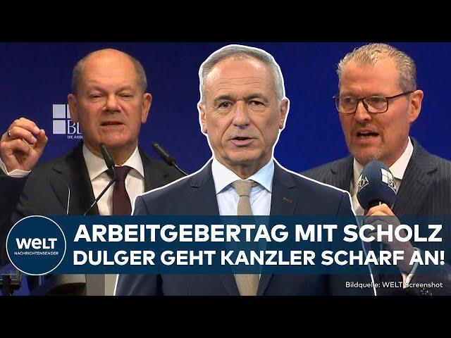 ARBEITGEBERTAG: Heftige Attacke auf Scholz! Düsteres Bild der Wirtschaft! Dulger macht klare Ansage