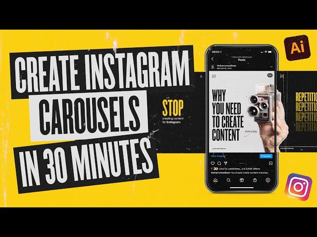 How to Create an Instagram Carousel with Textures in 30 minutes - Adobe Illustrator Tutorial