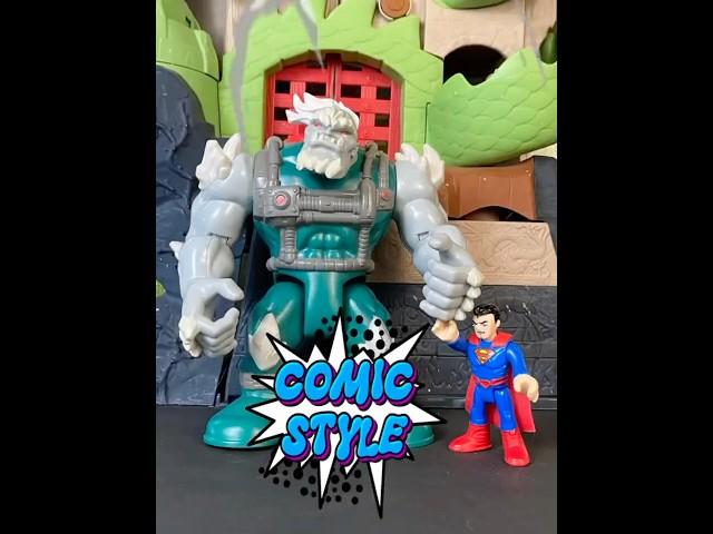 4 Different Scenes with Imaginext Doomsday & Superman | Toys Into Comic Panels | Comic Book Filter
