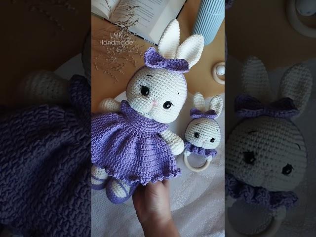 Новая зайка крючком вязаннаяto crochet #lmkhandmade #crochet #amigurumi #knitting #shorts