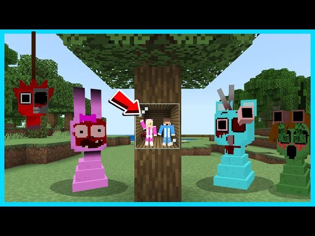 MIPAN & ZUZUZU MAIN PETAK UMPET SAMA SPRUNKI HORROR TAPI CURANG DI MINECRAFT!