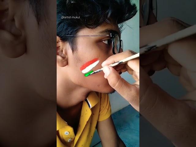 Indian flag painting on face |  art | independence day face art | Happy independence Day