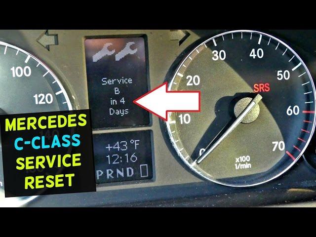 MERCEDES W203 SERVICE B RESET with NO TOOLS