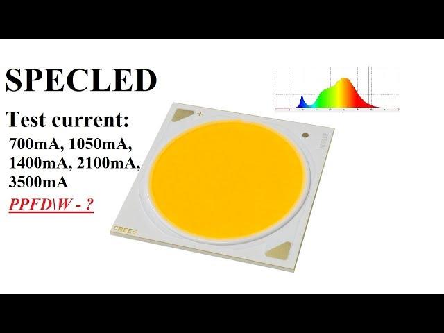 Measurement of the COB fficiency Cree CXB3590 in different power modes. Current: 700...3500