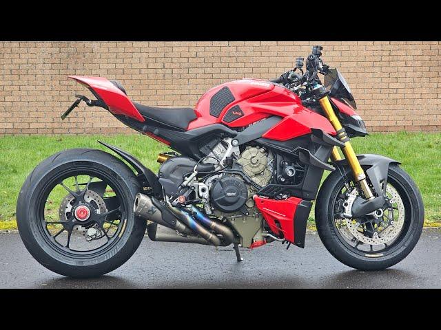 Ducati Streetfighter V4S in red || raw sound Akrapovic exhaust || North Harbour Motorcycles