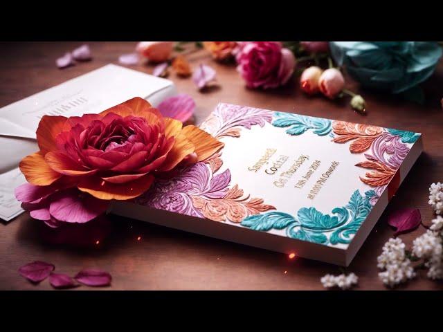 Chic 3D Floral Wedding Invitation Slideshow Premiere Pro Project Free Download #weddingprojects