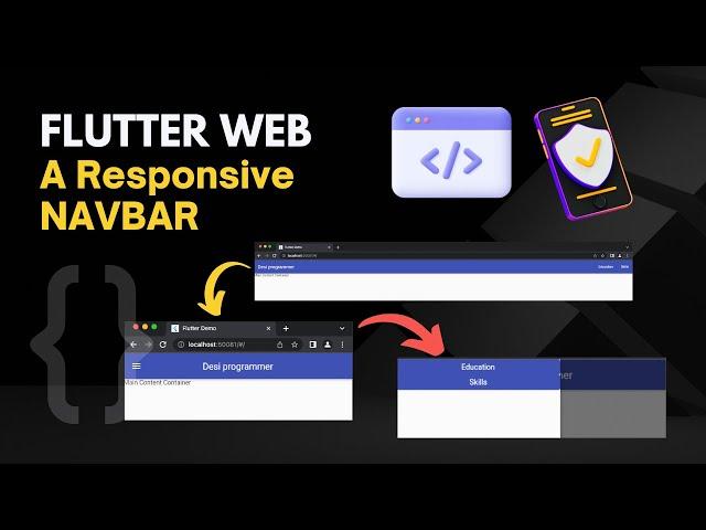 Flutter Web | Responsive Navbar as simple as possible