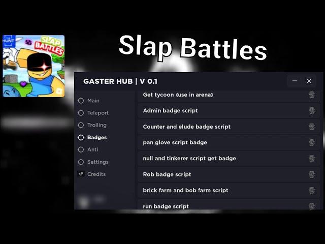  Slap Battles New Gaster Hub Gui V 0.1 《Script In Comments 》 