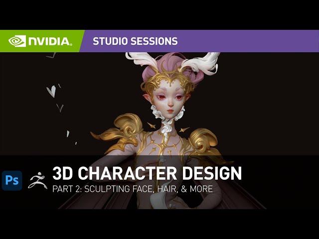 Expert 3D Character Design Workflow w/ Alina Ivanchenko Part 2: Sculpting Face, Hair, & More