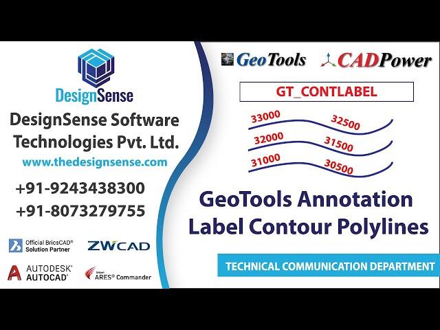 GeoTools Tutorials: GeoTools Annotation Label Contour Polylines | Rakesh Rao | Designsense Software