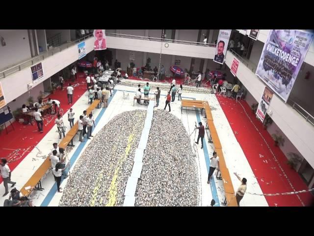 Longest Paper Chain World Record Attempt by PIMR Indore #Aaghaaz