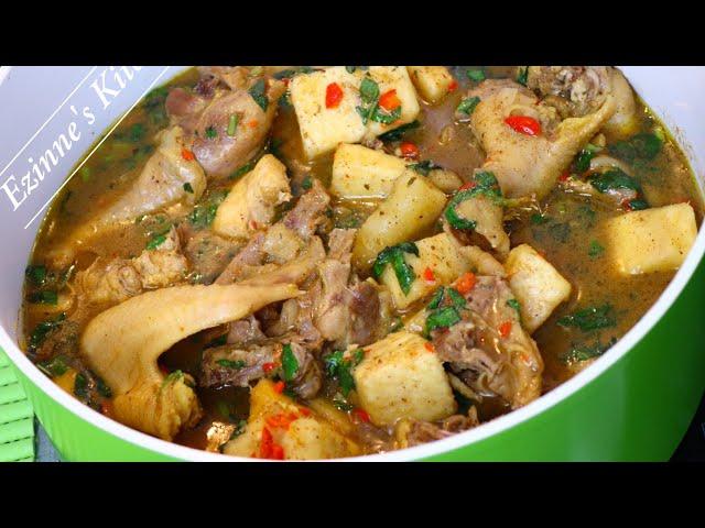 Yam and chicken pepper Soup Recipe| How to prepare Yam and chicken pepper Soup