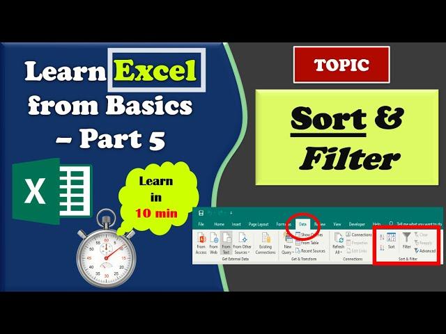 Learn Excel from Basics through Tamil | Sort & Filter | Sort Multi Columns together - Part 5