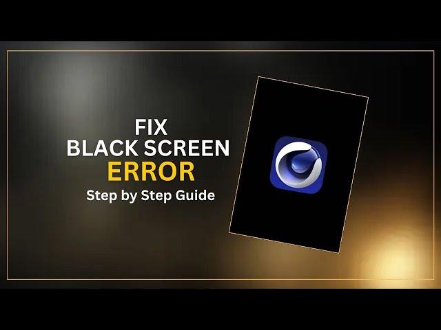 How To Fix Black Screen Issue In Cinema 4D r26 - Black screen in c4D cinema 4d