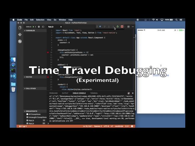 Debugging create-react-native-app with VSCode