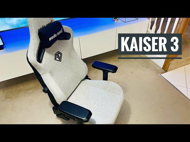 AndaSeat Kaiser 3 Gray Linen Fabric Gaming Chair  - Unboxing , Assembly & Detailed Review