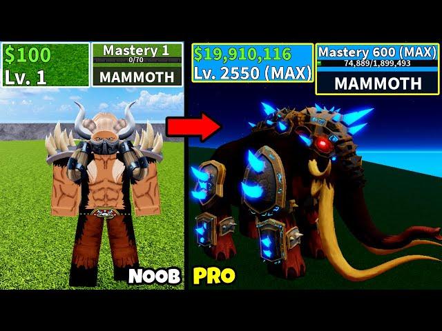 Beating Blox Fruits as Jack! NEW Mammoth Fruit Update 20 Lvl 0 to Max Lvl Noob to Pro in Blox Fruits