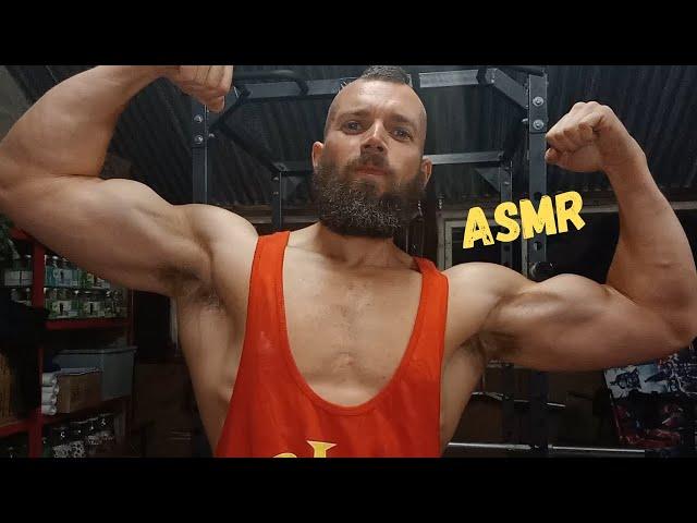 ASMR Watch Me Workout Back & Biceps (No Talking) With ASMR Gum Chewing