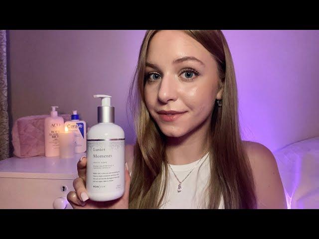 АСМР Забота перед сном  Уход за кожей и Массаж. Тихий голос | ASMR Nighttime Skincare & Massage