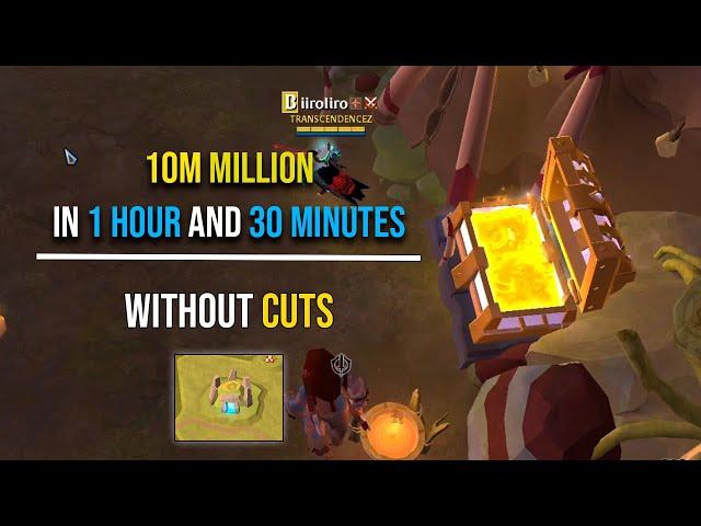 10 million in 1 hour and 30 without cuts - Solo Static Dungeons - Albion Online