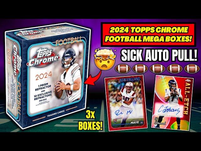 *UNREAL RETAIL AUTO! 2024 TOPPS CHROME FOOTBALL MEGA BOX REVIEW!