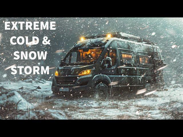 Surviving a Brutal Arctic Winter of Van Life in Extreme Cold & Snow Storm - Cozy Camping #vanlife