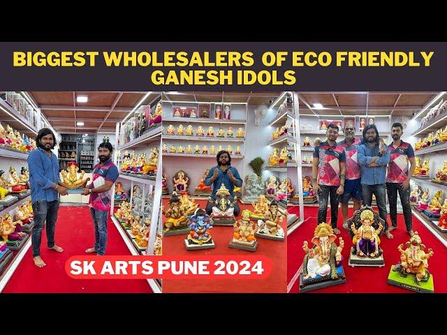 BIGGEST ECO FRIENDLY GANESH MURTI WHOLESALER - SK ARTS PUNE 2024 ||THEME BASED ECOFRIENDLY IDOLS