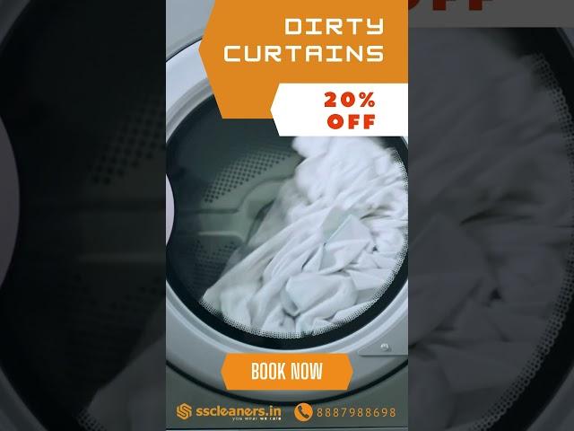 Get 20% Discount on Curtain cleaning