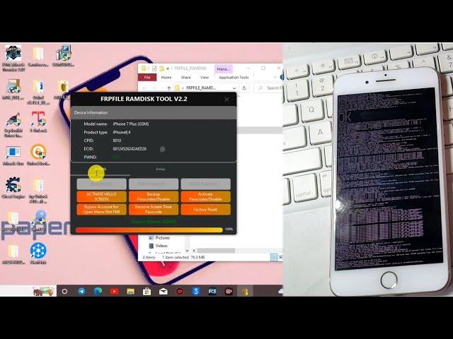 Frpfile Ramdisk Bypass Passcode, Disable IOS 15 without jailbreak,Bypass Passcode