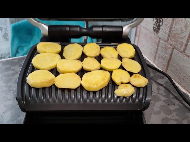 Готовим картофель на гриле Tefal OptiGrill Elite