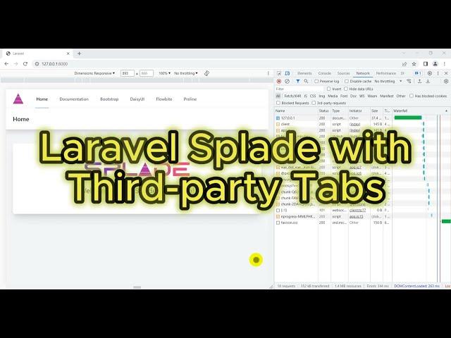 Laravel Splade with Third-Party Tabs