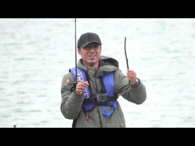 Fishing with AQUOS PF380 Pontoon Boat in Winter Solstice