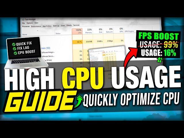 How To Fix 100% CPU For Gaming & Performance | Boost FPS & Fix High CPU Usage In 2021