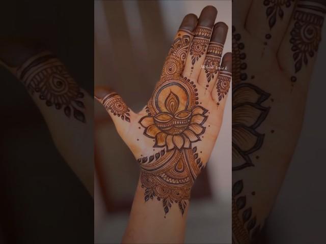 Diwali mehndi design ️🪄 | diwali special ️ mehndi design #youtubeshorts #diwalimehandidesign