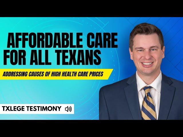 Texas 2036 addresses one of the underlying causes of high health care prices in TX